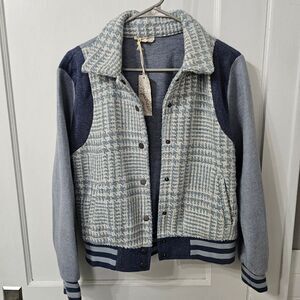 NWT Mystree Varsity Jacket, Sz Small